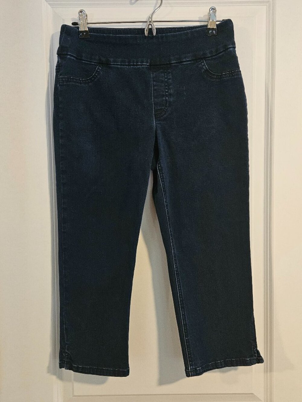Chico's Perfect Stretch Pull On Crop Jeans Dark Wash Size 00/US XS